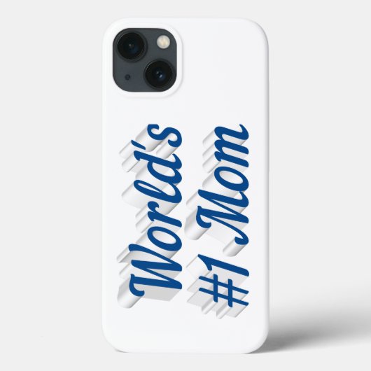 Moeder zee blauw tekst iPhone hoesje (Achterkant)