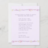 Moeder zegen kralen instructies paarse kunst kaart (Achterkant)