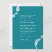 Moeder zegent kraleninstructies aqua blauwgroen ku kaart (Achterkant)