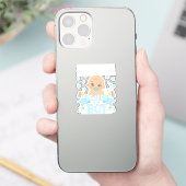 Moeder zegt jongen zwangerschap roze of blauw viny sticker (Telefoon)