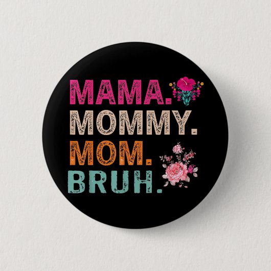 Moeder Zelfstandig Definitie Grappig Mama Moederda Ronde Button 5,7 Cm (Voorkant)