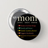 Moeder Zelfstandig naamwoord Definitie Grappige Ma Ronde Button 5,7 Cm (Voorkant /achterkant)