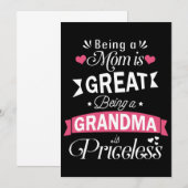 moeder zijn is geweldig als oma t-shirts (Voorkant / Achterkant)