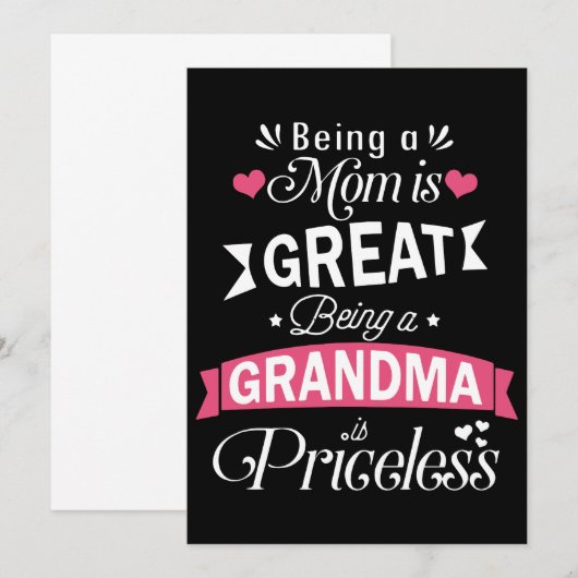 moeder zijn is geweldig als oma t-shirts (Voorkant / Achterkant)