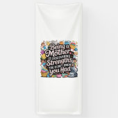 Moeder zijn is het ontdekken van sterke punten die spandoek (Verticaal)