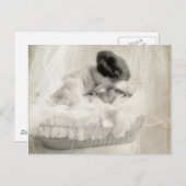  moeder zoende Baby in Bassinet Briefkaart (Voorkant / Achterkant)