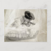  moeder zoende Baby in Bassinet Briefkaart (Voorkant)
