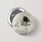 moeder zoende Baby in Bassinet Ronde Button 5,7 Cm (Voorkant /achterkant)