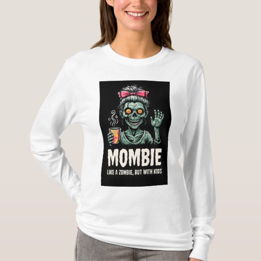 Moeder Zombie T-Shirt Moeder Tee Zombie Tee (Voorkant)
