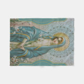 Moeder zonder been Mary met gelilies Fleece Deken (Voorkant (Horizontaal))