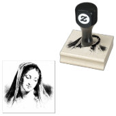 Moeder zonder blote maagd Maria Katholieke Religie Rubberstempel (Gestempeld)