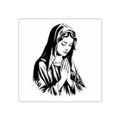 Moeder zonder blote maagd Maria Katholieke Religie Rubberstempel (Afrduk)