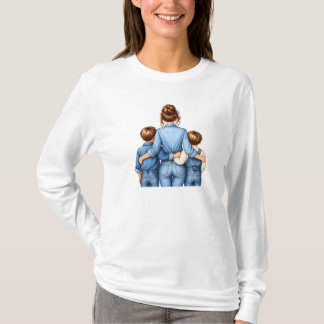 Moeder & Zonen Voor Altijd – Moeder Knuffelt Haar T-shirt
