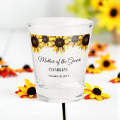 Moeder Zonnebloem Bruiloft Geel Wit Shot Glas