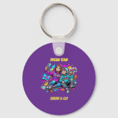 Moeder & Zoon Graffiti Stijl: Ronde Sleutelhanger (Voorkant)