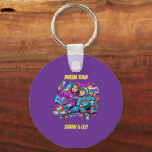 Moeder & Zoon Graffiti Stijl: Ronde Sleutelhanger (Voorkant)