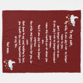 Moeder/zoon liefdesbericht fleece blanket deken (Voorkant (Horizontaal))