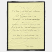 Moeder/zoon liefdesbericht fleece blanket deken (Voorkant)