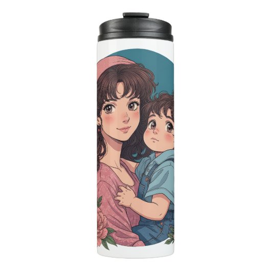 moeder&zoon thermosbeker (Voorkant)