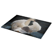 Moeder Zwan met Cygnets (baby zwanen) Snijplank (Hoek)