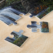 Moeder zwart Beer en kubus per waterval Legpuzzel (Zijkant)