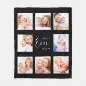 Moeder zwart fotocollage fleece deken (Voorkant)