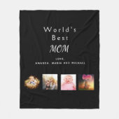 Moeder zwart fotocollage fleece deken (Voorkant)