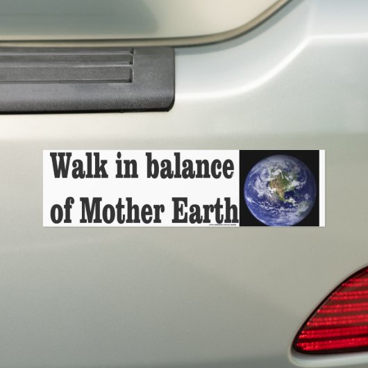 moederaarde bumpersticker (Op auto)