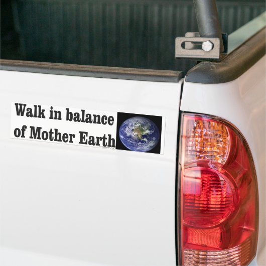 moederaarde bumpersticker (Op Truck)