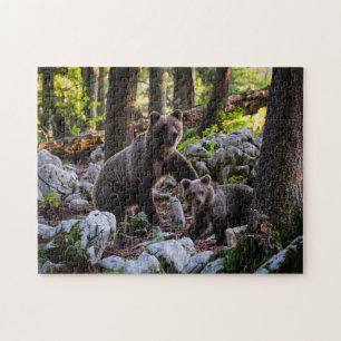 Moederbeer En Welp Slovenië Legpuzzel