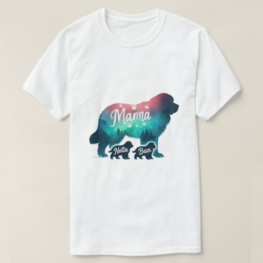 Moederbeer en welpen t-shirt (Design voorkant)