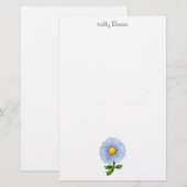 Moederbloemen ・ Blauwe Bloem Briefpapier (Voorkant / Achterkant)
