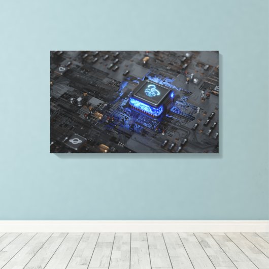 Moederbord Canvas Afdruk (Insitu (Houten vloer))