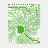 Moederbord Computer Circuit Fleece Throw-Green 2 Deken (Voorkant)