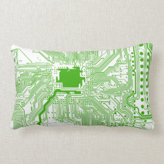Moederbord computer circuit vierkant kussen-groen  kussen