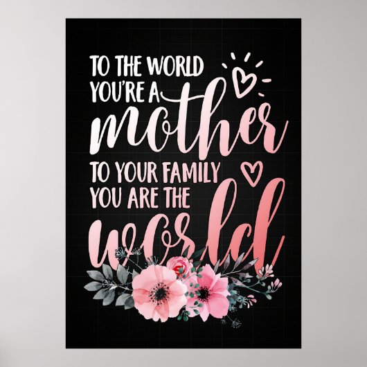 Moedercadeau aan mijn moeder poster (Voorkant)