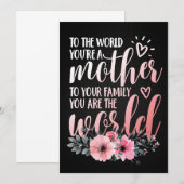 Moedercadeau aan mijn moeder save the date (Voorkant / Achterkant)