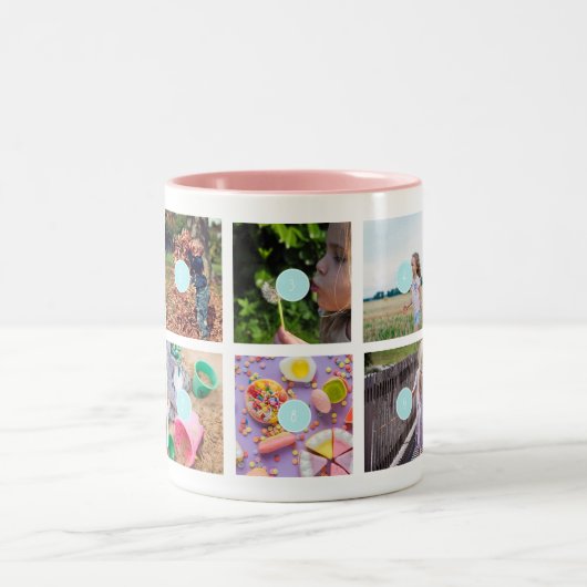 Moederdag 10 Foto's Collage Mok (Center)