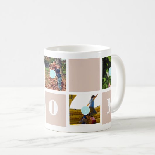 Moederdag 10 Foto's Mam Collage Mok (Voorkant rechts)