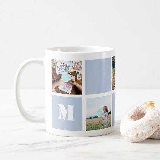 Moederdag 10 foto's Moeder collage mok (Met donut)