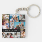 Moederdag 11 Foto Collage Best Mam Ever Sleutelhanger (Achterkant)