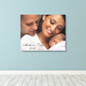 Moederdag 2013 Familieportret Canvas Afdruk (Insitu (Houten vloer))