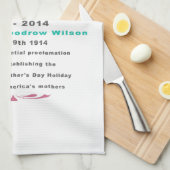 moederdag 2014 - 100 jaar feestdag theedoek (Quarter Fold)