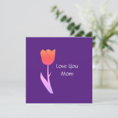 Moederdag 2022 Aangepaste tekst Paarse flora Kaart (Staand voorkant)