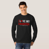 Moederdag 2022 Ik hou van mijn dochter. T-shirt (Voorkant volledig)
