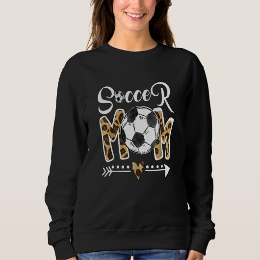 Moederdag 2022 van de Voetbal Mam Leopard Soccer Trui (Voorkant)