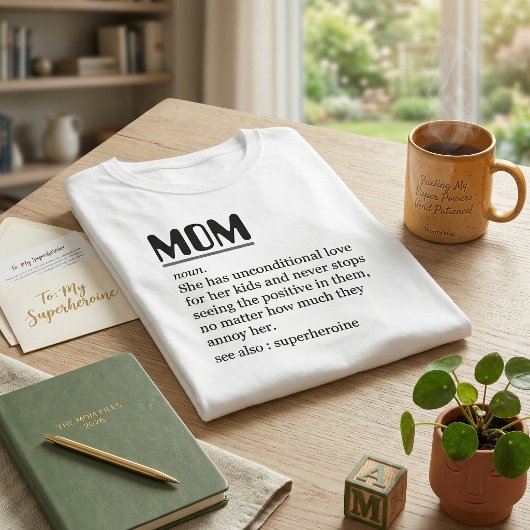 Moederdag 2025 Custom Mom Definition T-shirt