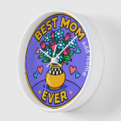 Moederdag 25 cm ronde wandklok (Hoek)