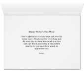 Moederdag 2 foto's Hand getrokken bloemen harten (Binenzijde Horizontaal (Onderkant))