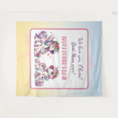 Moederdag 2e Eenhoorn-thema Wandkleed (Voorkant (horizontaal))